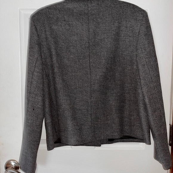 Land’s End Gray Wool Blend Lined Women's Blazer Jacket size 14 - Picture 4 of 6